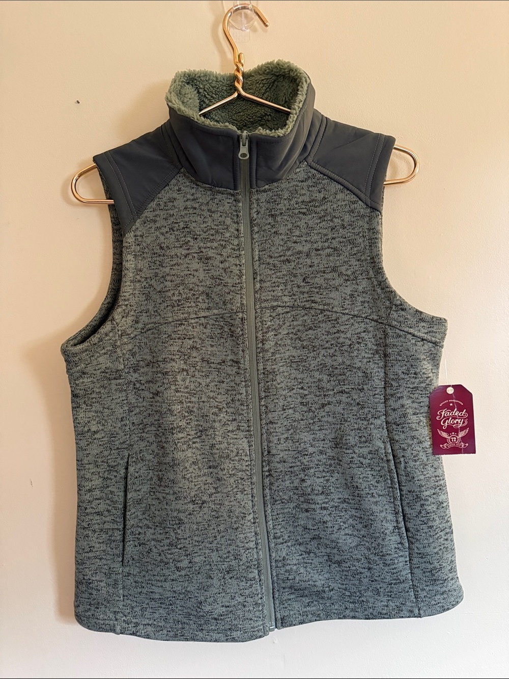 NWT Faded Glory Green Women’s Vest